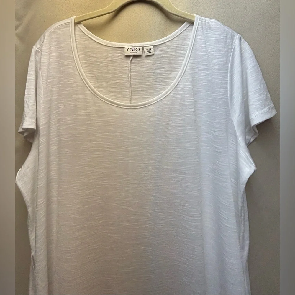 Cato Women’s White Short Sleeve Knit Maxi Swimsuit Coverup Dress Size 18W/20W